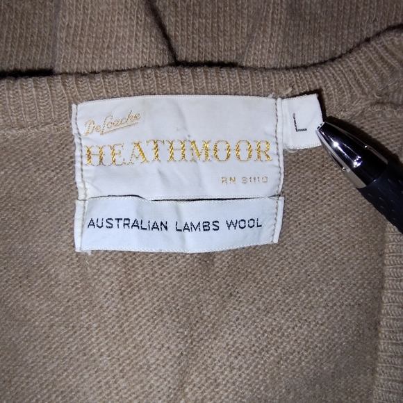 Vintage 60s Australian lambs wool v-neck sweater - Picture 9 of 9